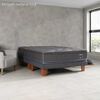 Cama Europea Celta Base Dividida 2 Plazas Everest Copper Black + 2 Almohadas + Textiles
