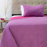 Quilt Doral 1,5 Plazas Lila Fucsia Origins