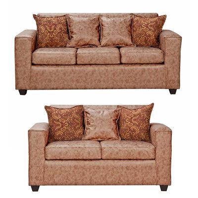 Imagen 1 del producto Juego de Living Black Factory Ezeiza Sofá 3 Cuerpos + Sofá 2 Cuerpos Terracota