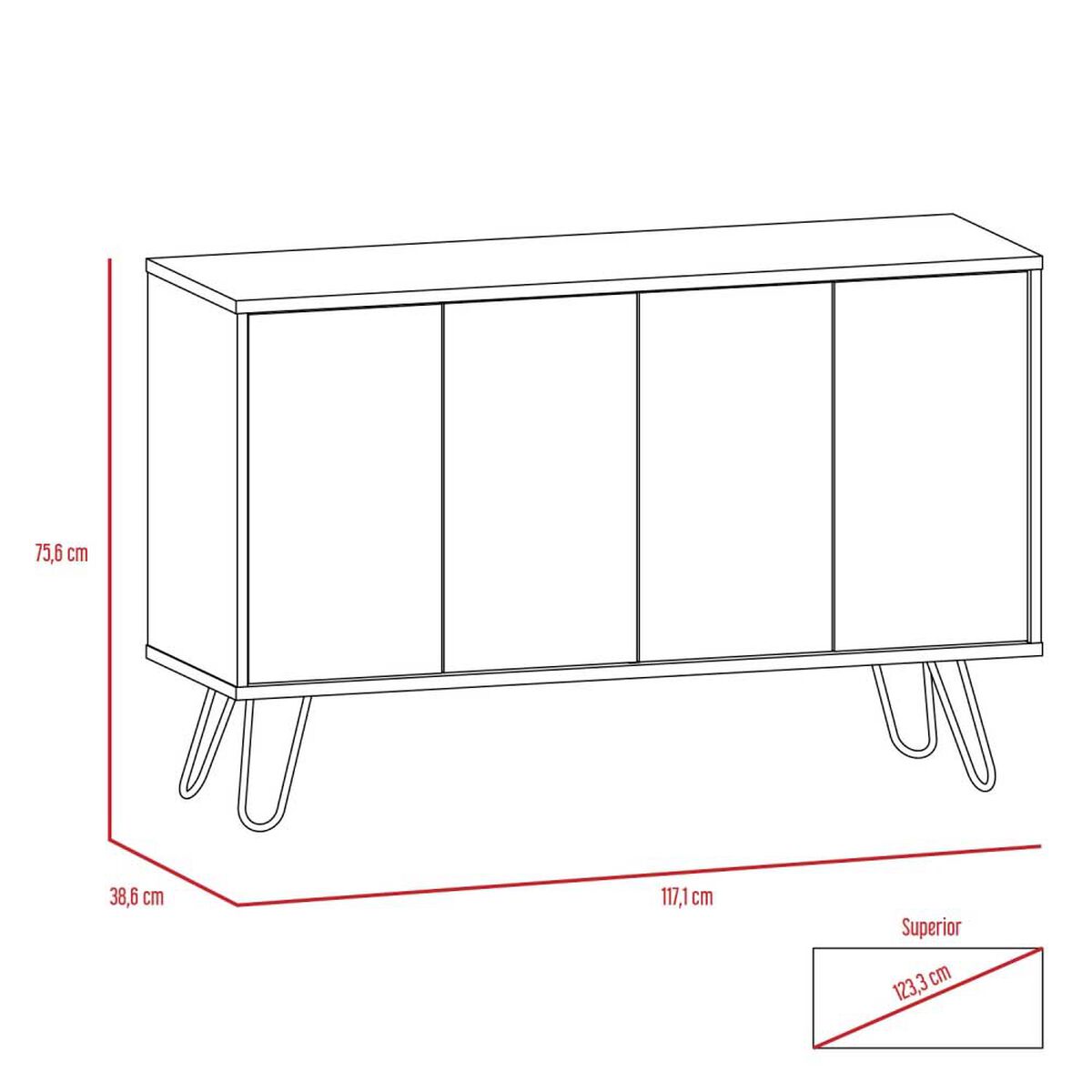 Combo Bar Alto + Bife TuHome Vassel Miel Plomo
