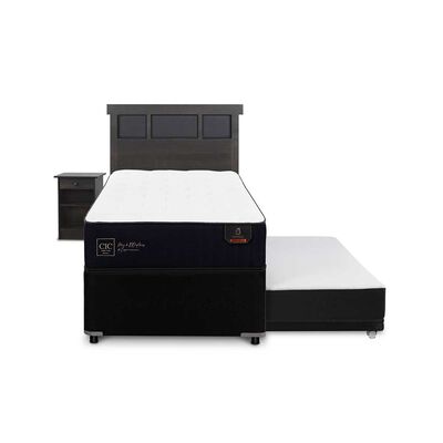 Cama Nido CIC 1,5 Plazas Premium + Respaldo + Velador Dublin