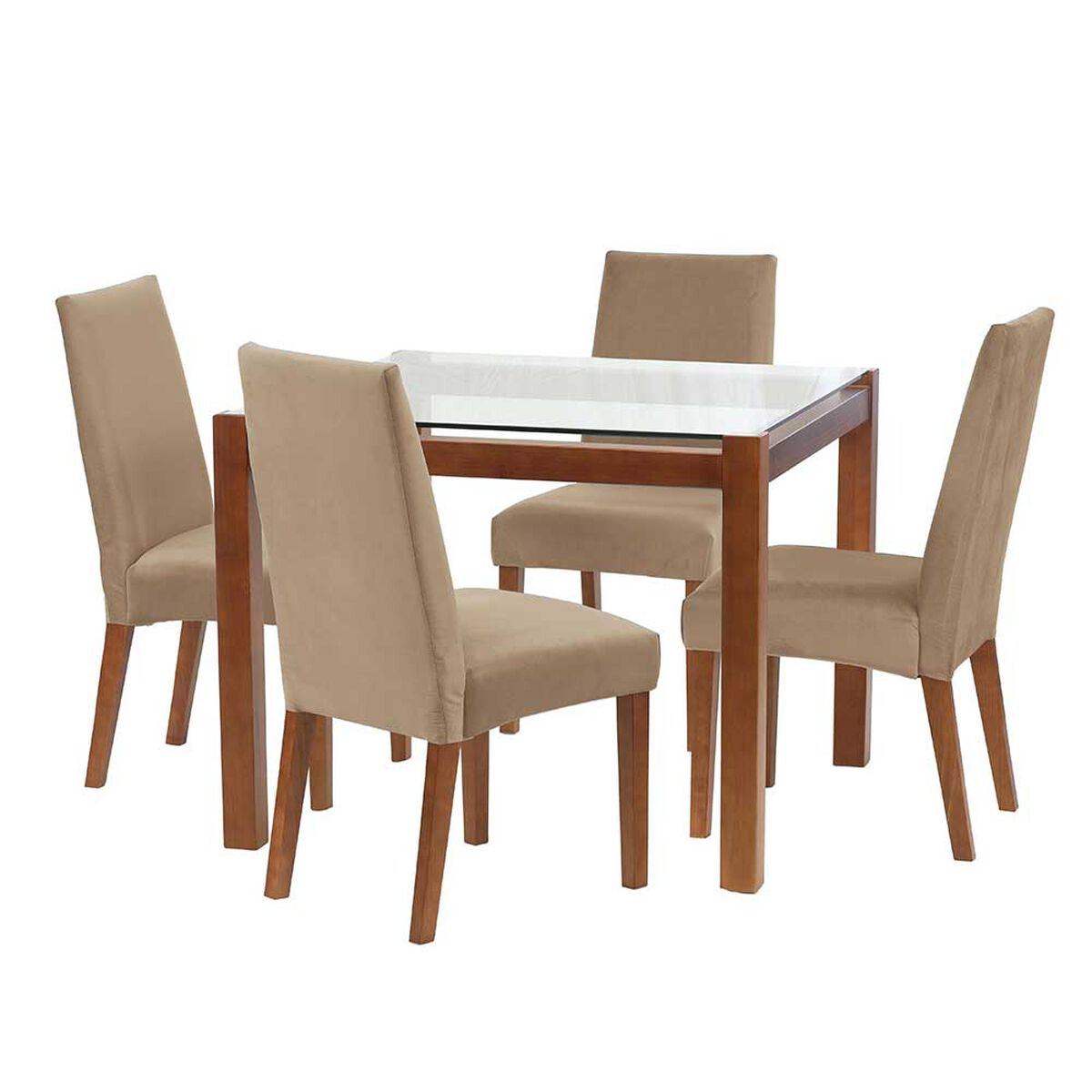 Juego de Comedor Latam Home Barcelona 4 Sillas Beige