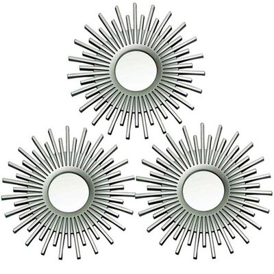 Imagen 2 del producto Set 3 Espejos Plástico Vgo para Colgar Circular 25 cm Plateado