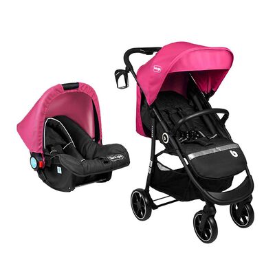Coche Travel System Kansas Fuscia  Bebeglo