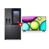 Combo Refrigerador Side by Side LG 598 lts + Smart TV LG LED 32" HD