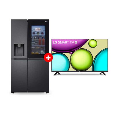 Imagen 1 del producto Combo Refrigerador Side by Side LG 598 lts + Smart TV LG LED 32"" HD