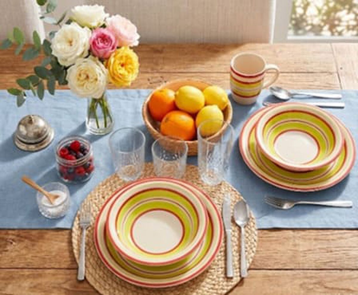 Combo Vajilla 16 Pzs + Set Cuchiller&iacute;a 24 Pzs + Set Vasos 18 Pzs