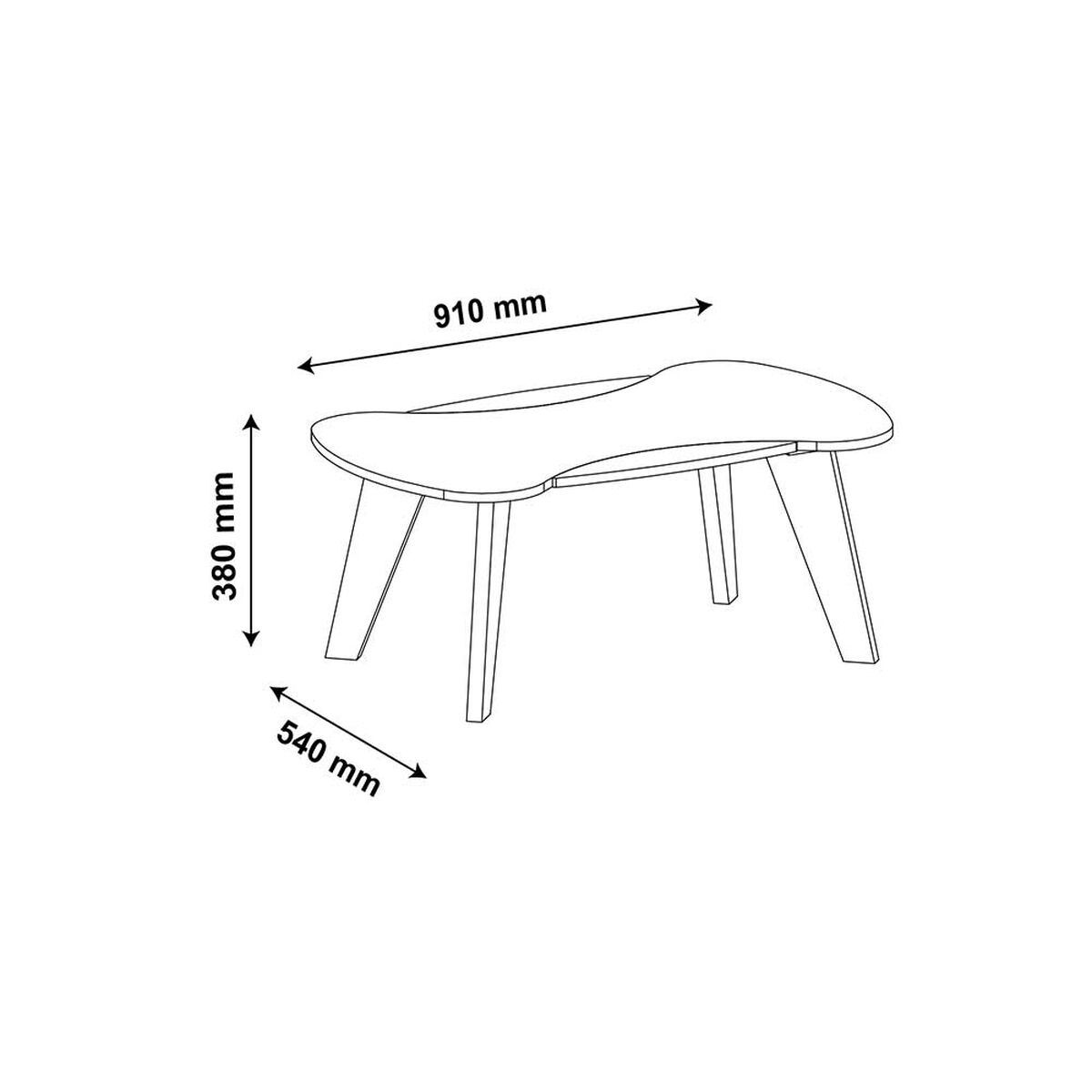 Mesa de Centro Mobilo Nicole Freijo con Off White
