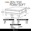 Cama Europea Latam Home Base Dividida King Zen Top Foam Soft Velvet Verde
