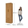 Closet Altavision Genius 2 Puertas 2 Cajones Caf&eacute; Claro