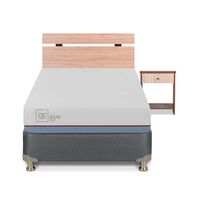 Cama Americana CIC 1,5 Plazas Excellence Plus + Respaldo + Velador