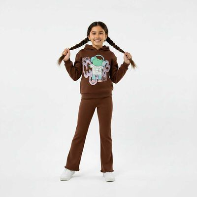 Calza de Algodón Niña Mila Cafe, Negro