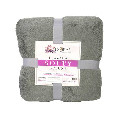 Frazada Poliéster Doral King Deluxe Gris