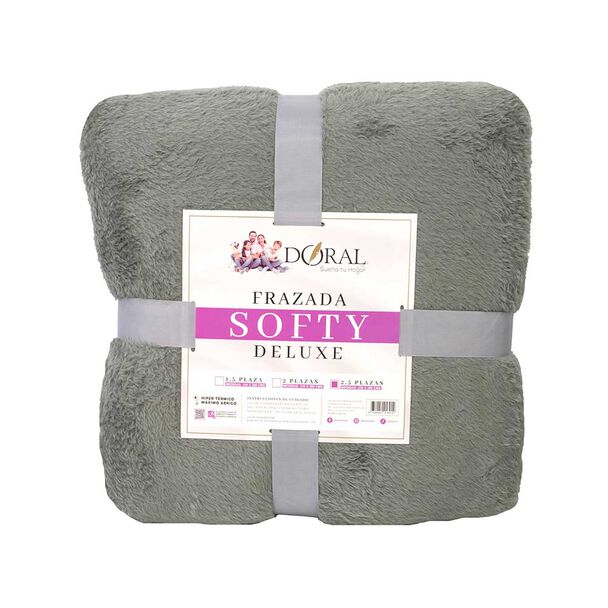 Frazada Poliéster Doral King Deluxe Gris