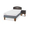 Cama Europea CIC 1,5 Plazas Excellence Plus + Respaldo + Velador Gales
