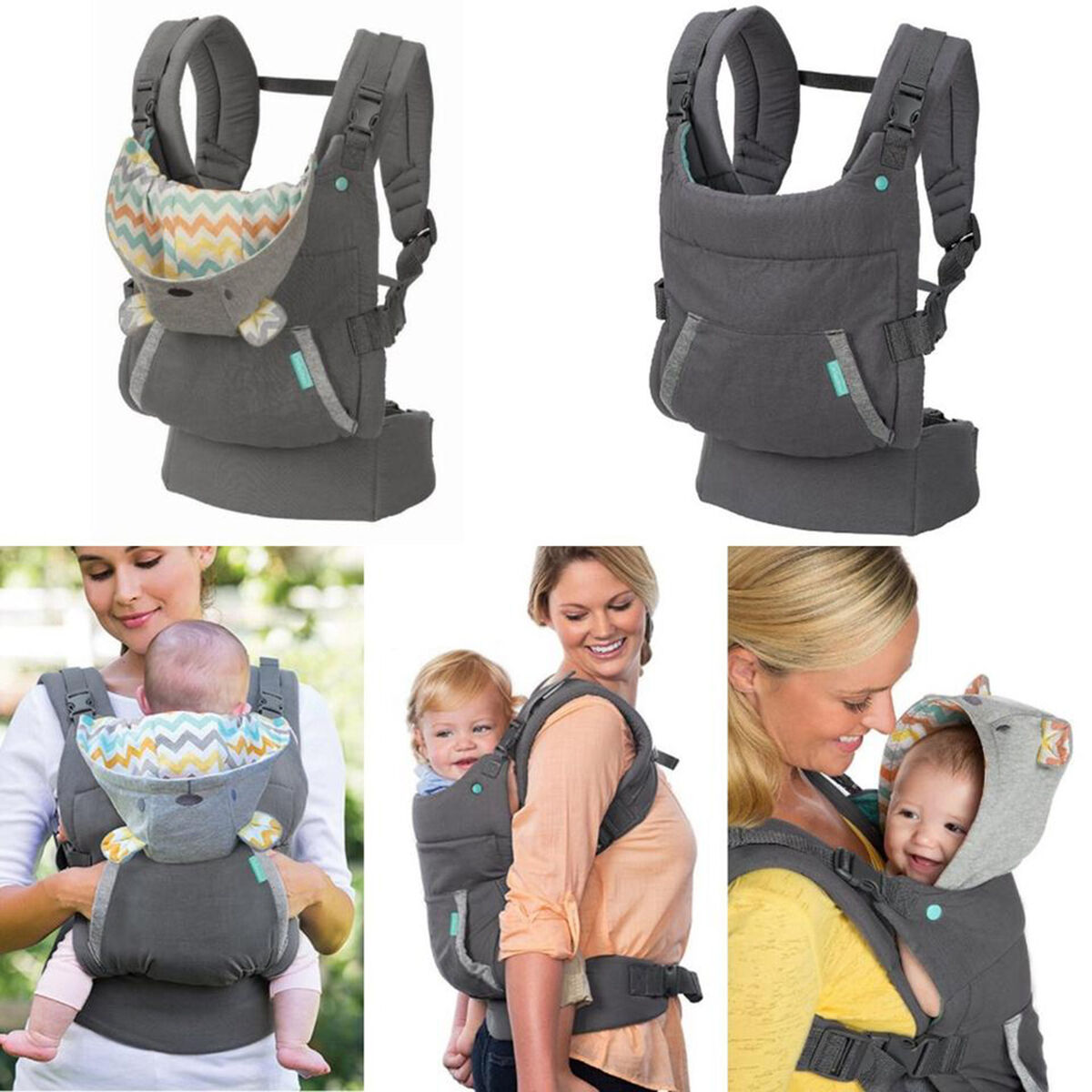 Porta Bebe Cuddle Up Ergonomic Gris Infantino