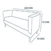 Sof&aacute; Tela Velvet Latam Home Brescia 2 Cuerpos