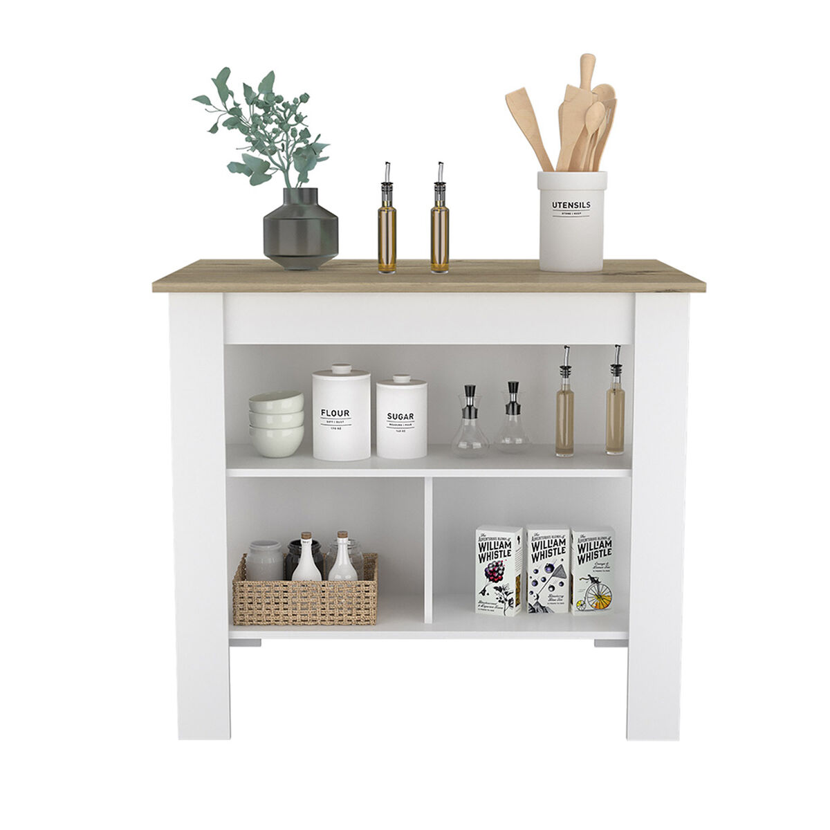 Mesa de Cocina TuHome Blanco Blanco Nevado