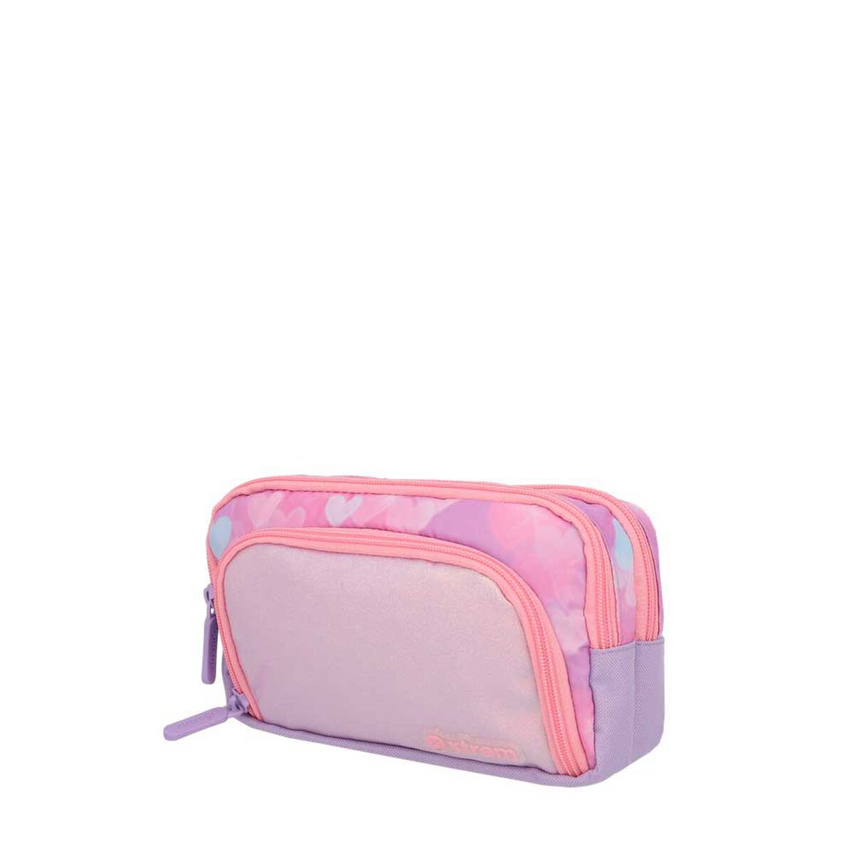 Estuche Xtrem Zip-Art 6XT Corazones Rosado