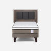 Combo Cama Europea Rosen 1 Plaza New Style 6 BN + Respaldo Rachel