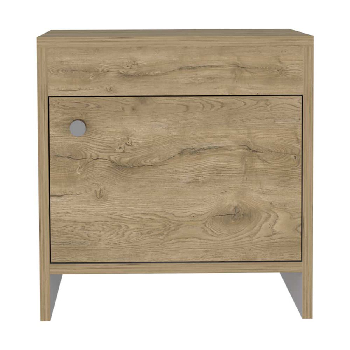 Velador TuHome Colore 1 Puerta Macadamia y Blanco