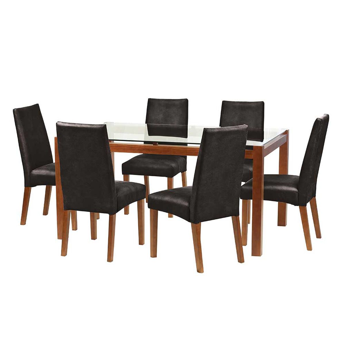 Juego de Comedor Latam Home Barcelona 6 Sillas Negro