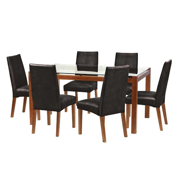 Juego de Comedor Latam Home Barcelona 6 Sillas Negro