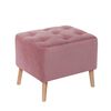 Pouf Latam Home Lyon Tela Velvet Palo Rosa