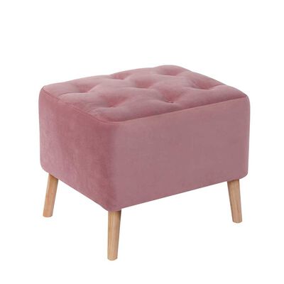 Pouf Latam Home Lyon Tela Velvet Palo Rosa