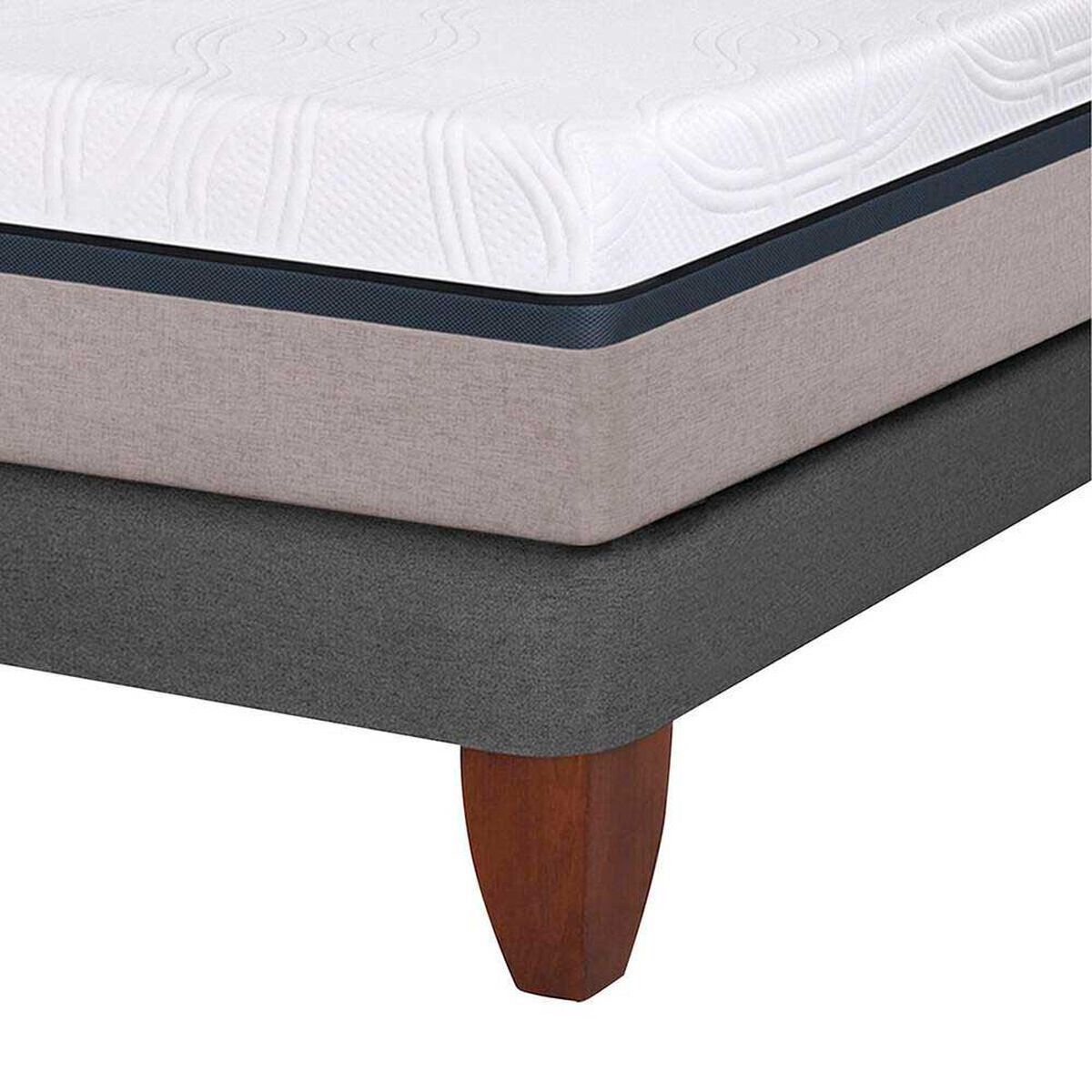 Cama Europea CIC Base Dividida 2 Plazas Balance + Respaldo + 2 Veladores Baker