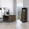 Escritorio Doble + Archivador 4 Cajones Negro TuHome Home Office