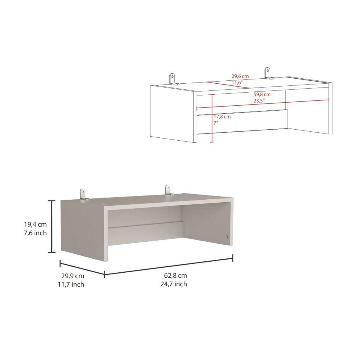 2 Estantes + Complemento TuHome Home Blanco