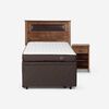 Bed Boxet Rosen 1,5 Plazas Ergo T + Respaldo + Velador Ferrara