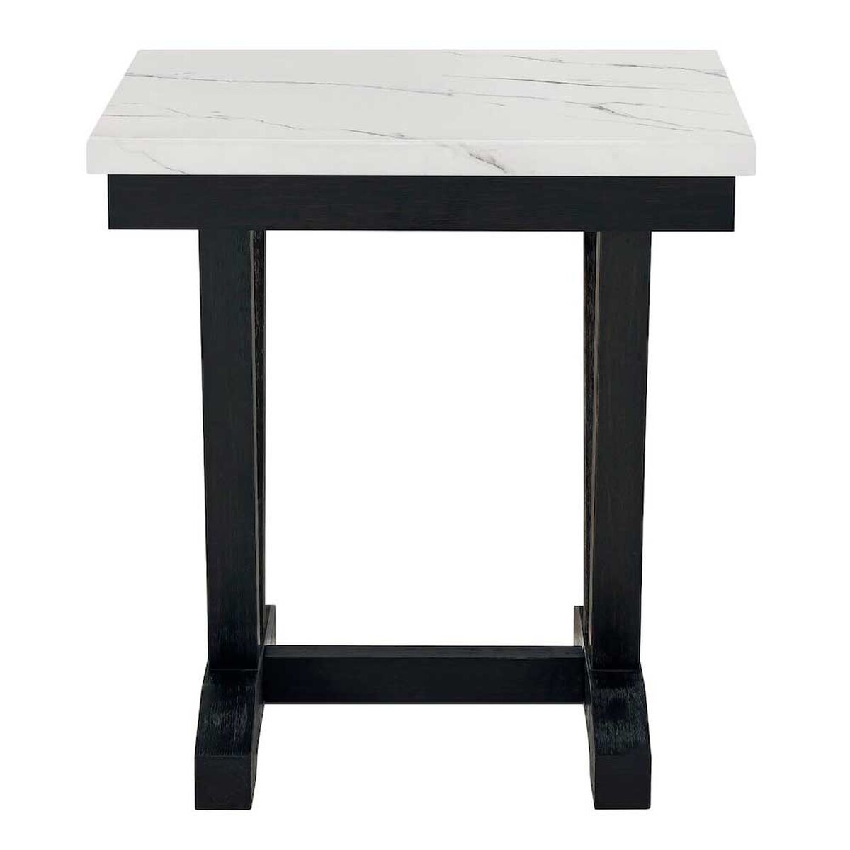 Mesa Lateral Daniels Moderna M&aacute;rmol Rodeus Blanca