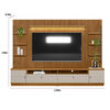 Home TV Di Poretti Design Ouro TV Hasta 75" Caf&eacute; Claro