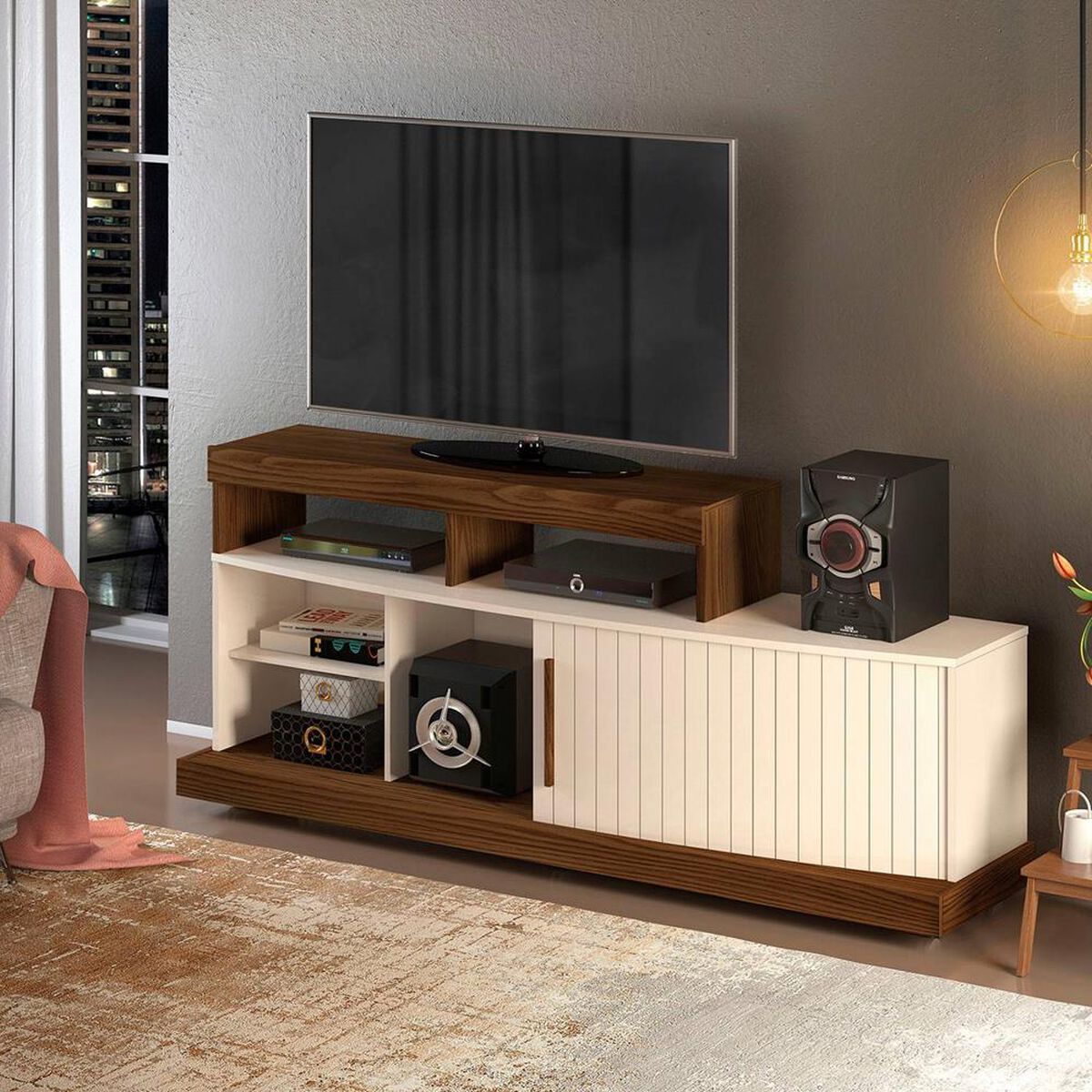 Rack TV Altavision Scala Off 47" Blanco