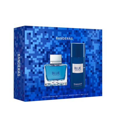 Set Perfume Antonio Banderas Hombre Blue Seduction For Men Eau de Toilette 100 ml + 24h Desodorante Spray 150 ml