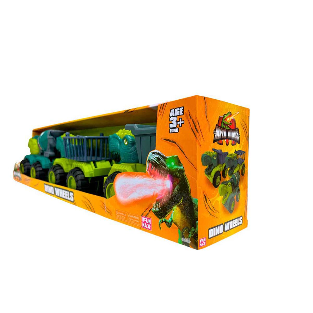 Vehiculo Free Wheel Dino Wheels Dinosaur Truck 3Pack Diseño Surtido Meta Dino