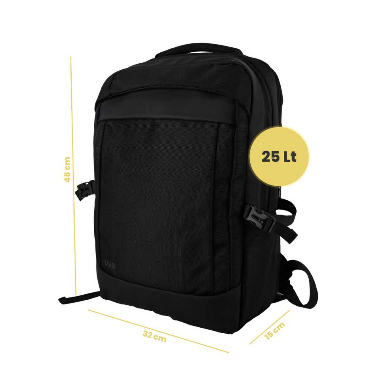 Mochila Notebook Levo Wolf Negra 15,6"