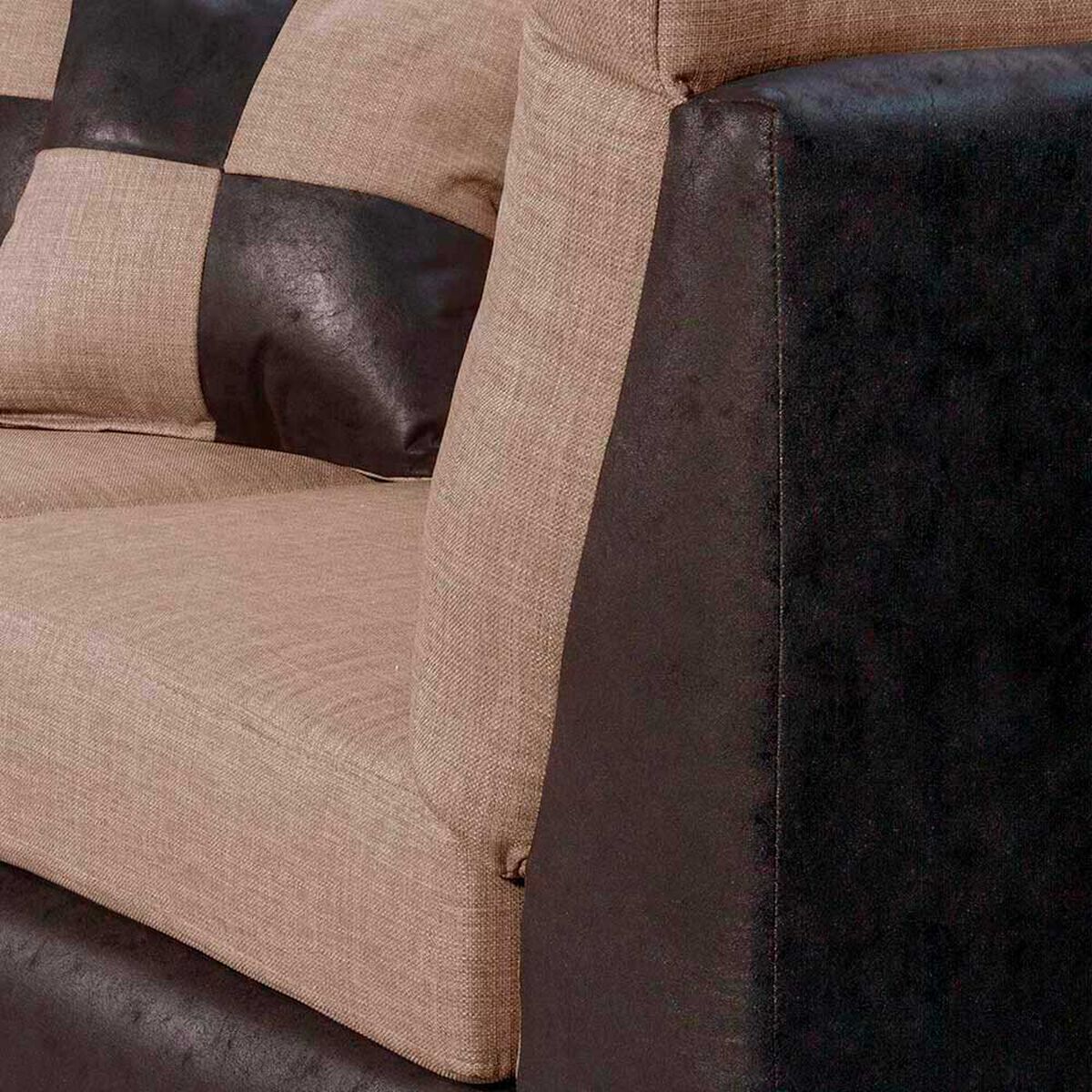 Seccional Black Factory Donato 3 Cuerpos Beige