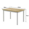 Juego de Comedor VekkaHome Lucia 4 Sillas Blanco