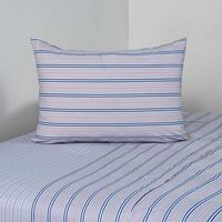 Juego de Sábanas American Family 1.5 Plazas 144 Hilos Marino Rojo