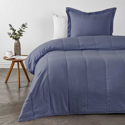 Cubrecama American Family 1,5 Plazas Piedra Azul