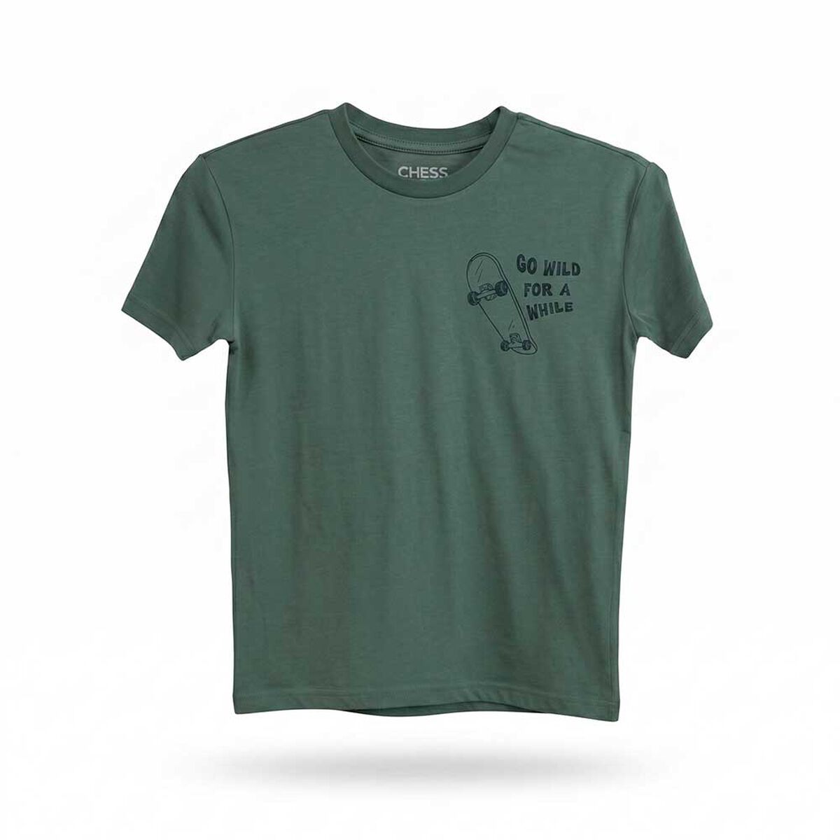 Polera Manga Corta de Algod&oacute;n Ni&ntilde;o Chess