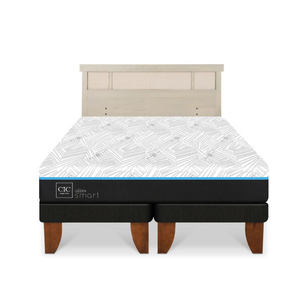 Cama Europea CIC Green Infinity 2 Plazas + 1 Respaldo Dublin Alpino