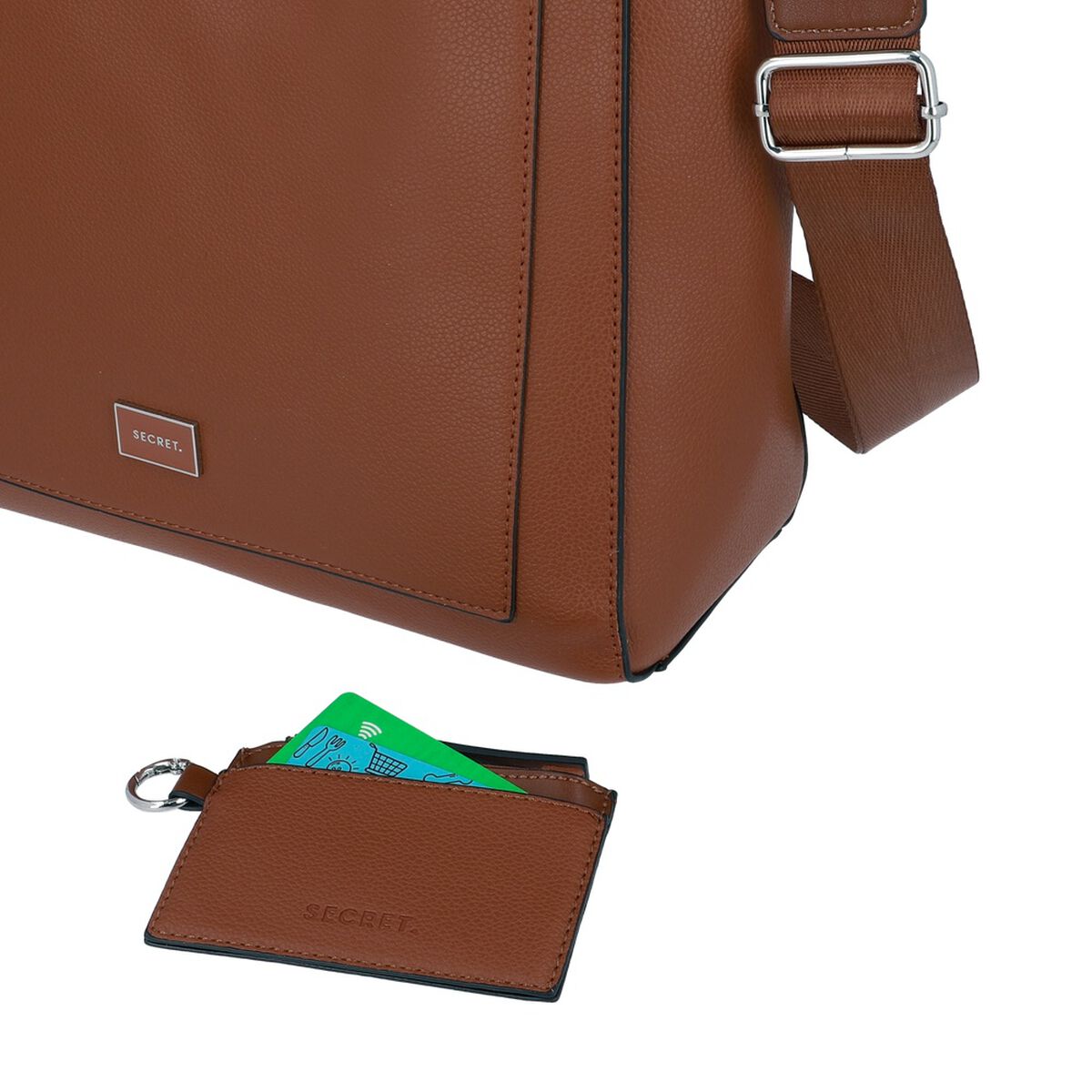 Cartera Tote Secret Nara ST6 M Caf&eacute;