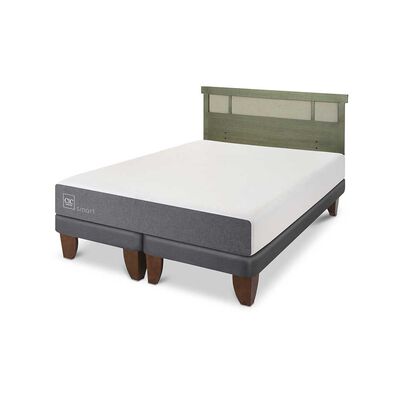 Imagen 2 del producto Cama Europea CIC Base Dividida 2 Plazas Smart + Respaldo Dublin Olivo