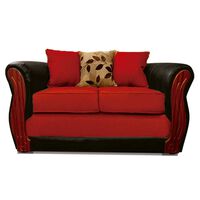 Sofá Elegant Detail Girona 2 Cuerpos Tela/PU Rojo