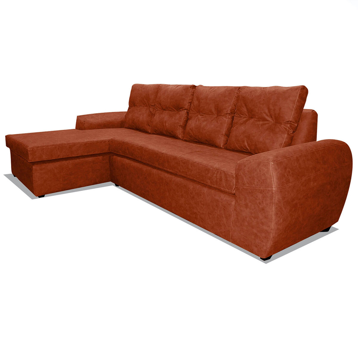 Seccional Derecho Elegant Houston Cheise PU 5 Cuerpos Marfil