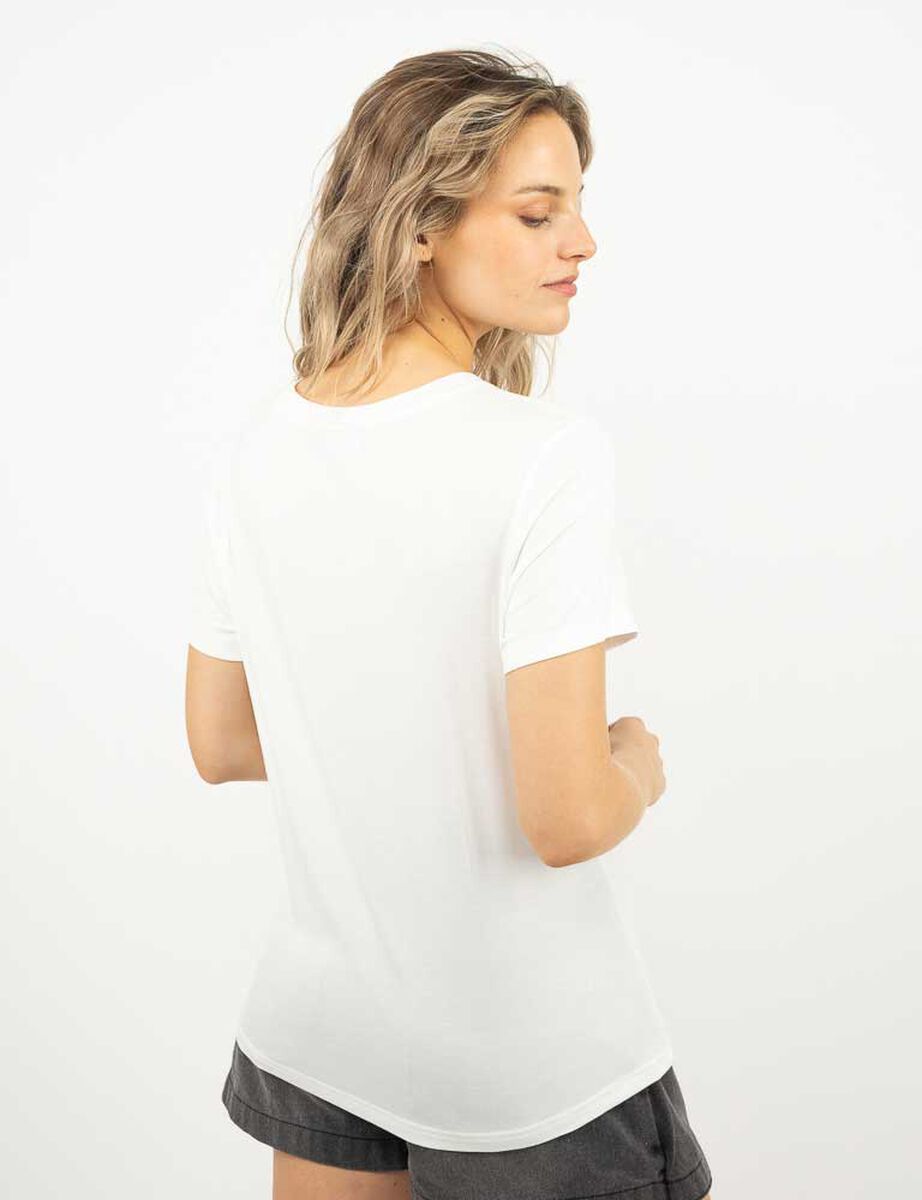 Polera Con Estampado Manga Corta Mujer Icono